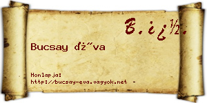 Bucsay Éva névjegykártya